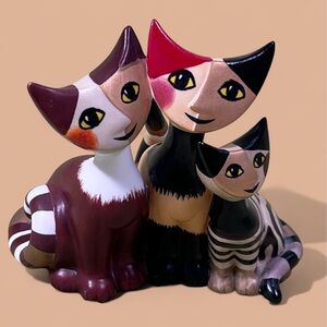 Rosina Wachtmeister Goebel "Happy Family" Cats Porcelain Figurine